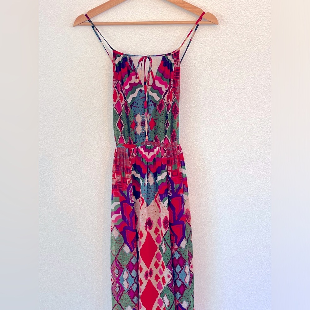 Maeve Anthropologie maxi dress size 2 women’s back tie halter style long.